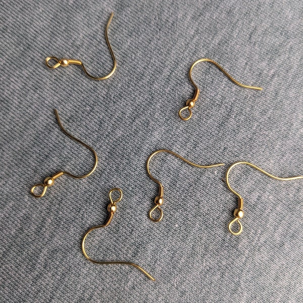 Messing Ohrhaken 22*22mm * 0,8 mm Stärke  Ohrhänger DIY gold