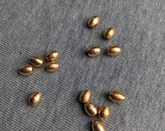 Cuenta de tubo bulbosa grande de 4,9 mm x 4,4 mm hecha de cuenta espaciadora de tubo de latón para la fabricación de joyas DIY de la India