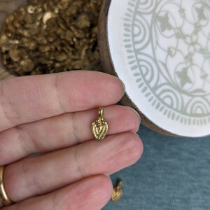 Brass pendant spiral tip 11 charm 7 mm 13 mm made of brass in gold for DIY jewelry making from India image 3