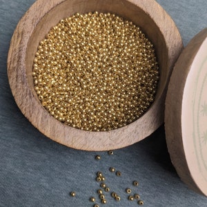 Cuentas de latón dorado de 2,5 mm para hacer joyas DIY de la India
