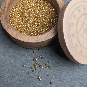 Perles en laiton doré 2,5 mm pour confection de bijoux DIY, provenance Inde image 5