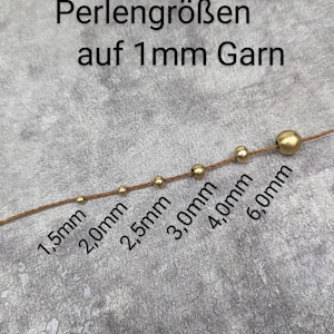 Goldene Messingperlen 1,5mm zur DIY Schmuckherstellung aus Indien zdjęcie 3