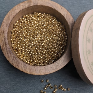 Perline in ottone dorato da 3,0 mm per la creazione di gioielli fai da te dall'India immagine 1