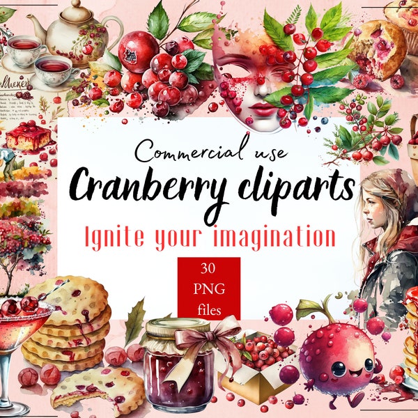 Watercolor Cranberry Clipart Cranberries Clip Art Branches Vines Woodland Berries Frames Wreath Illustration Green Vector Wedding Invitation