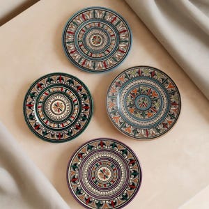 Handmade Moroccan Plate – Wall Decor or Serving Dish – Hand-Painted Zellige Design
