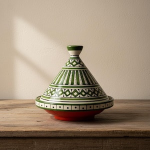 Tajín marroquí hecho a mano | Tajín de cocina auténtico | Diseño zellige pintado a mano | Tajín tradicional | Regalo de decoración marroquí para el hogar