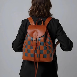 Moroccan Leather Backpack | Handmade Genuine Leather Bag | Boho Travel Rucksack | Unisex Artisan Craft Backpack