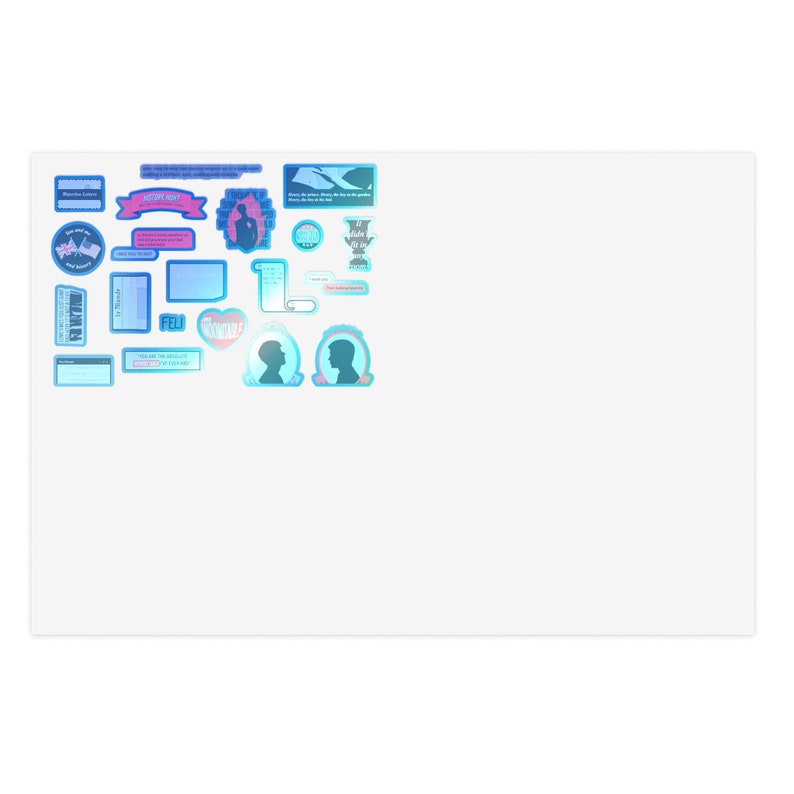 Red, White & Royal Blue Sticker Sheet [1/2] - Etsy