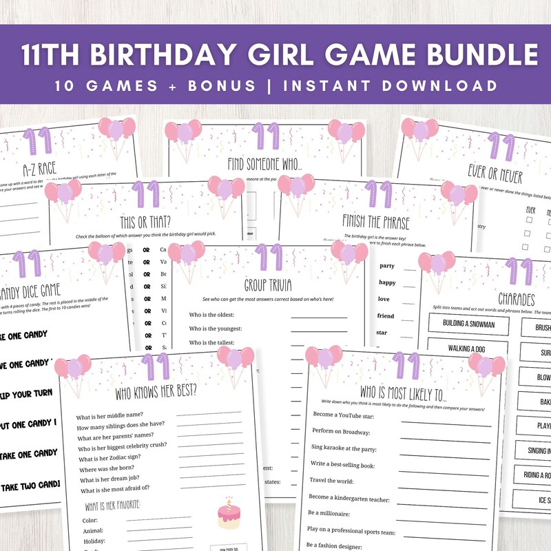 11th Birthday Party Favor Etsy Canada