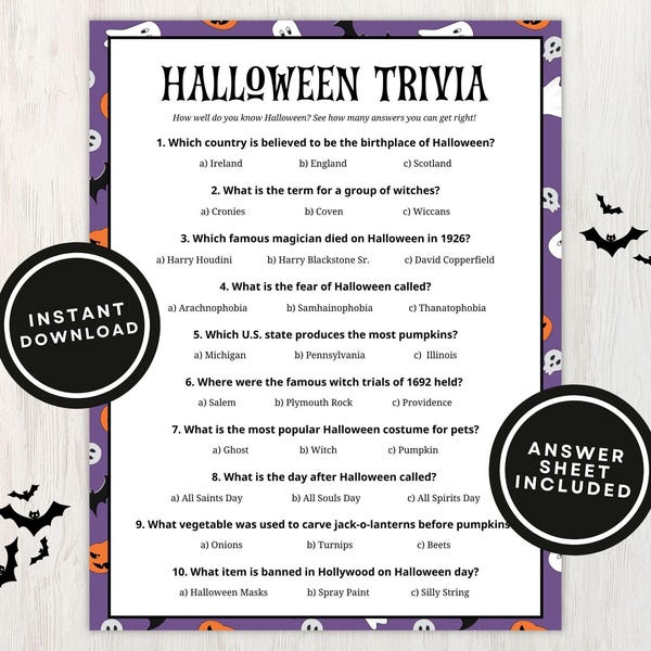 Twin Trivia Baby Shower Printable Game for Adults and Kids, 10 Fun ...