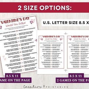 Would You Rather Valentine's Day Game for Kids and Adults, Printable ...