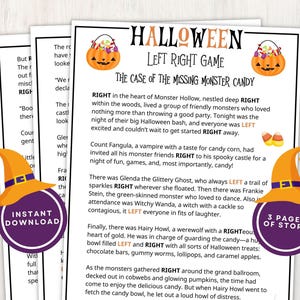 Halloween Left Right Game for Kids, Teens, and Adults, Fun Printable ...