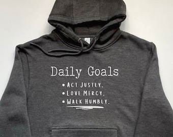 Act Justly Love Mercy Walk Humbly Micah 6:8, Bible Verse Hoodie, Scripture Quote Sweat shirt, Trendy Christian Sweatshirt, Faith Based Gift