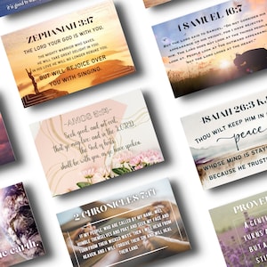 Citações das Escrituras do Antigo Testamento, Cartões de Anotações com Versículos Bíblicos para Imprimir, Download Digital para Memorização, Cartão-Presente Encorajador, Estudo Bíblico