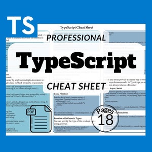 TypeScript Cheat Sheet for Beginners - Learn TypeScript Basics Key Features TypeScript Advanced Concepts Programming Guide and Code Examples