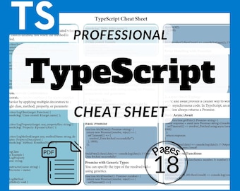 TypeScript Cheat Sheet - TS Syntax Reference PDF