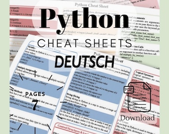 Python Cheat Sheet Deutsch: Programming Basics (PDF Download)