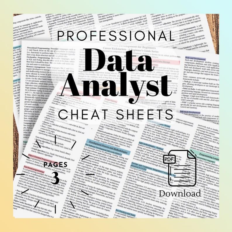 Learn how to become a Data Analyst with this Cheat Sheet! Beginners Guide for Data Analysts.