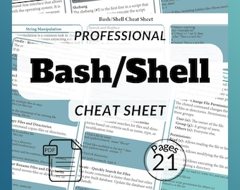 Bash Cheat Sheet - Shell Scripting Commands Guide PDF