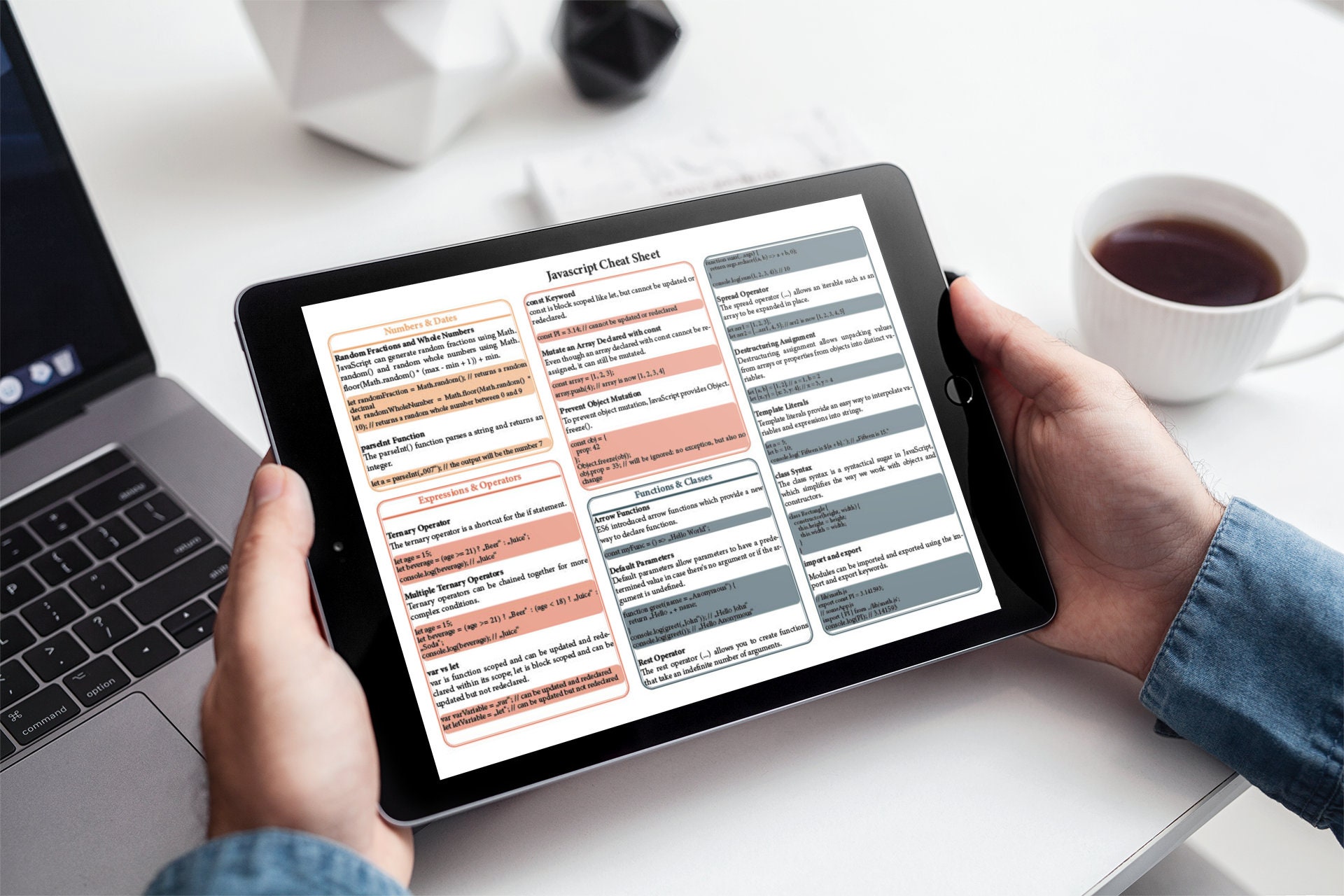 Javascript Cheat Sheet - ES6+ Syntax Reference PDF - Etsy