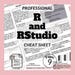 R and Rstudio Cheat Sheet - Learn R Programming Basics Rstudio Commands ...