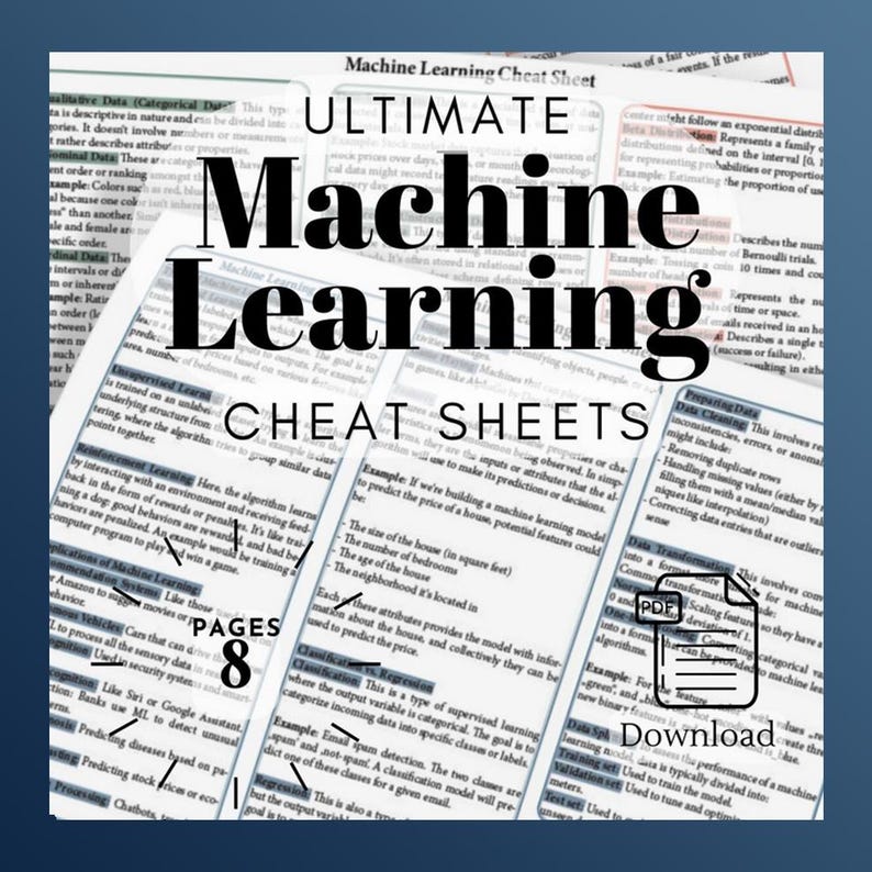 Machine Learning Cheat Sheet - Algorithms Overview Neural Networks ...