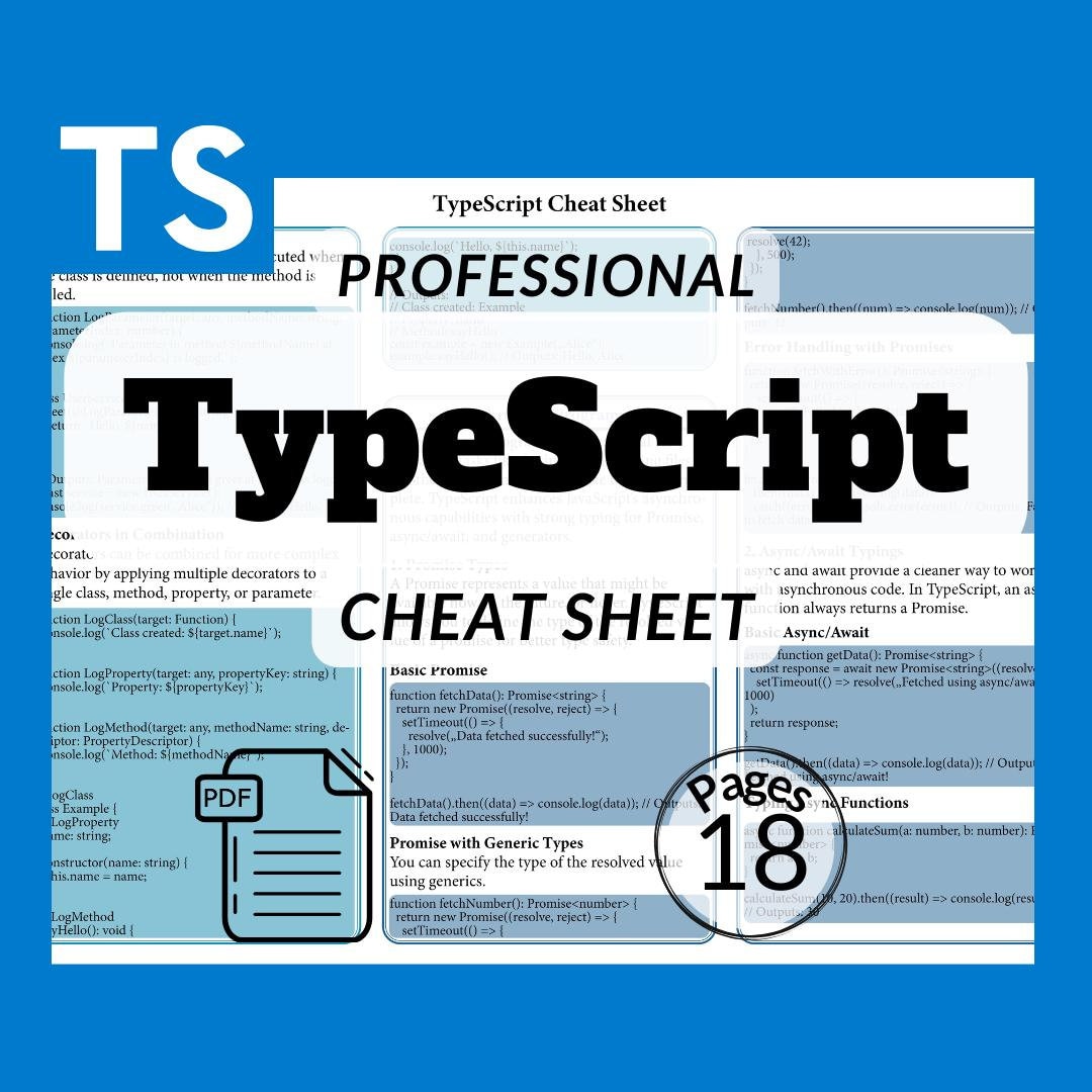 Typescript Cheat Sheet for Beginners - Learn Typescript Basics Key ...