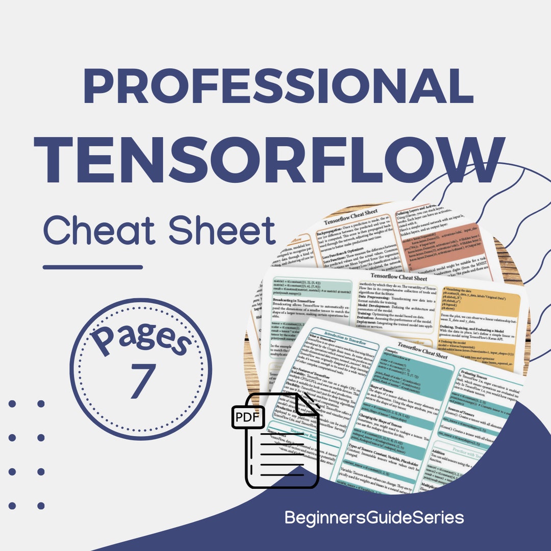 Tensorflow Cheat Sheet Deep Learning With Tensorflow Basics Neural ...