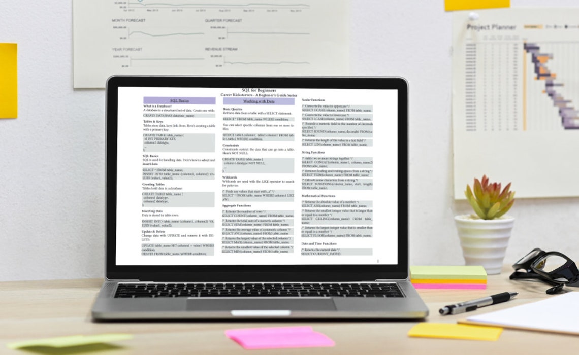SQL for Beginners - Fundamentals Quick Reference Commands SQL Functions ...