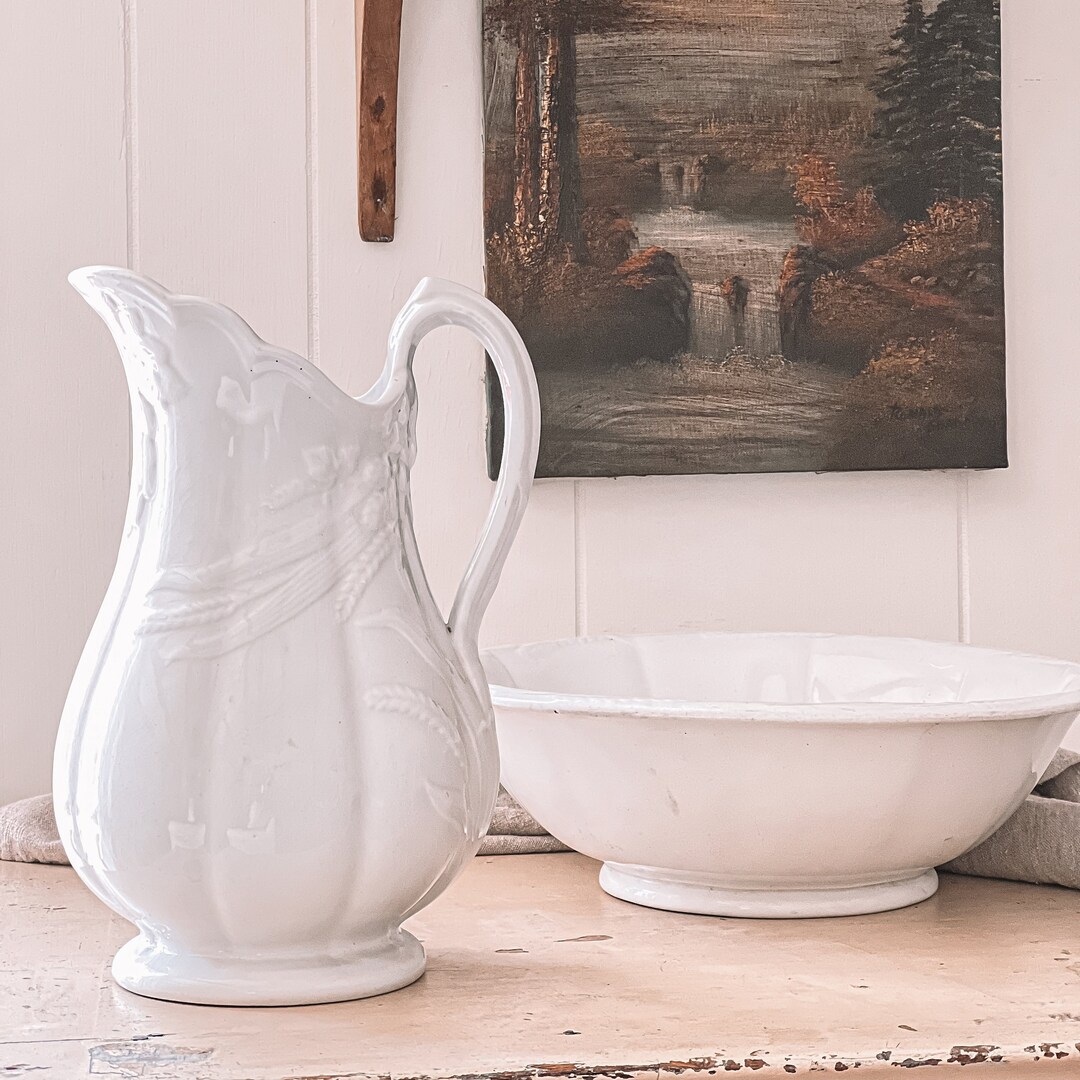 Ironstone Pitcher And Bowl