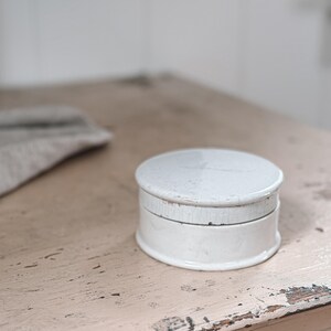 Antique English Ironstone Lidded Pot, English Ironstone Pot, Cream Jar, Victorian Era England, European Farmhouse, Ironstone Cosmetics Jar