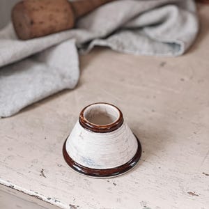 Vintage Ironstone Match Striker | Vintage White and Brown Match Strike | Match Holder | Antique Farmhouse Style | Cottage Country Decor