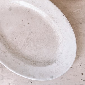 Stained and Crazed Ironstone Platter | Antique Ironstone Serveware Platter stamped Baker & Co Ltd, Circa 1893-1917 | English Farmhouse