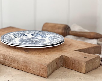 Large Antique French Chopping Board | Thick Rustic Wood Cutting Board | European Farmhouse Kitchen Decor