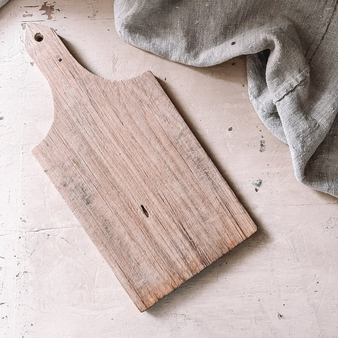 Vintage Wood Cutting Board With Handle Bread Board Etsy