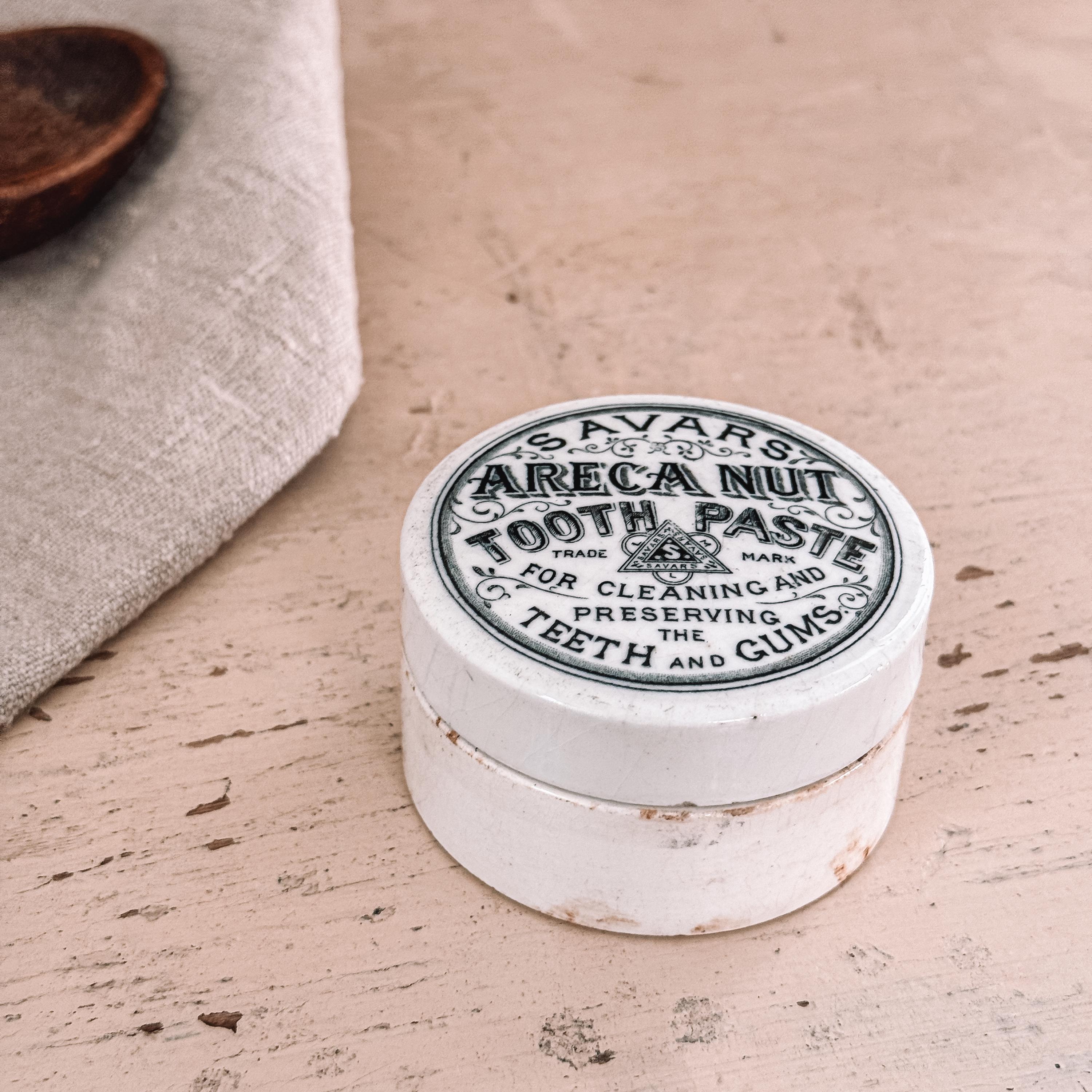 Savars アレカナッツ歯磨き粉 アイアンストーンポット | アンティーク