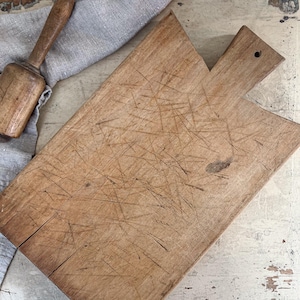 French Chopping Board | Thick Antique French Wooden Cutting Board | French Wood Board | French Farmhouse | Antique Kitchen | Wood Board
