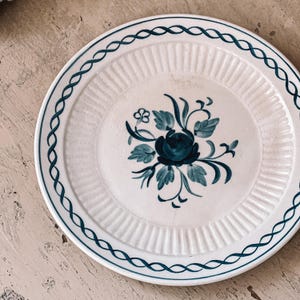 Blue Transferware Ironstone Plate, English Ironstone Collectible Ironstone Plate, Cottage Farmhouse, Plate Wall Decor, Soap Dish