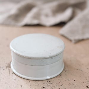 Rare Antique Victorian White Ironstone Paste or Potted Meat