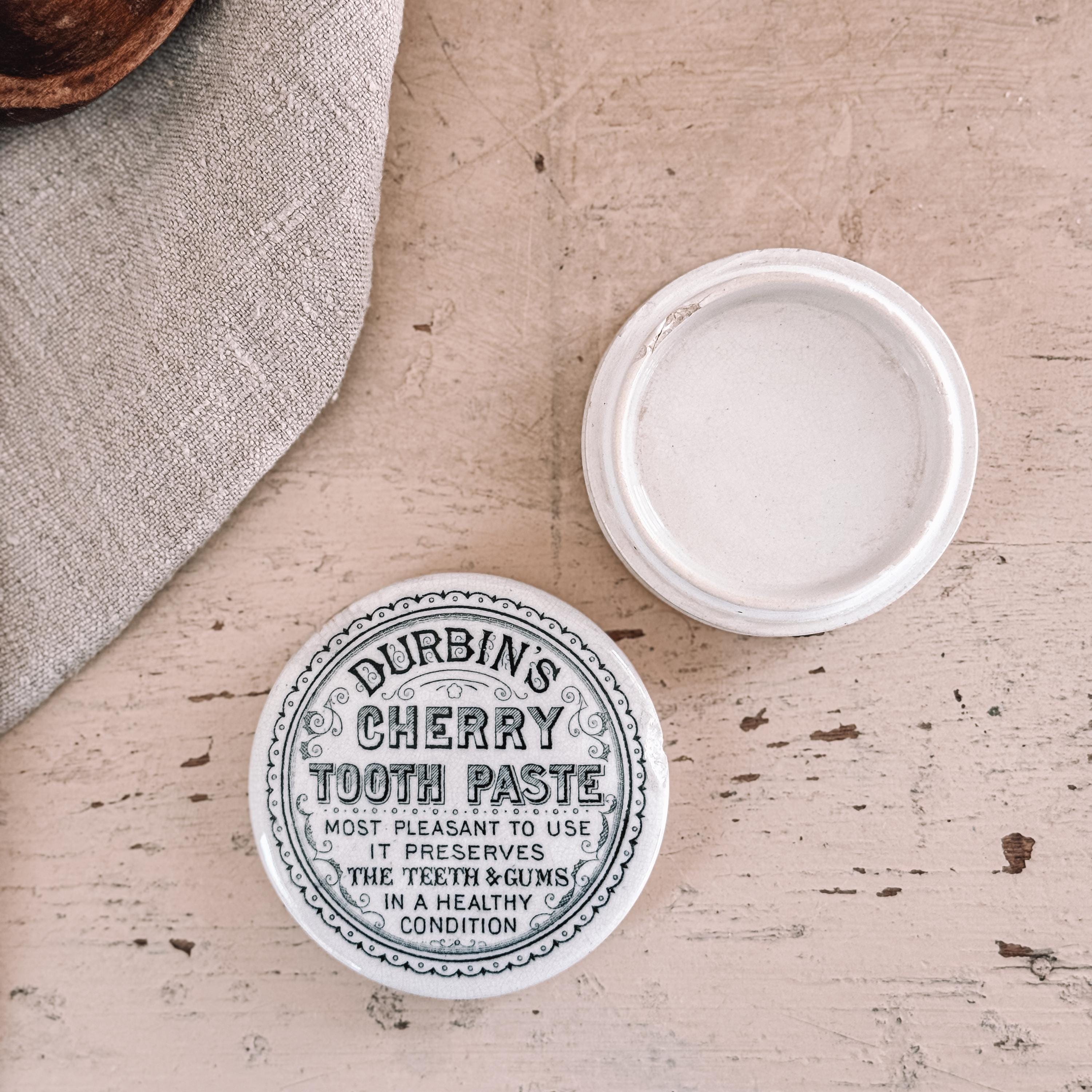 アンティーク ダービンズ チェリー 歯磨き粉ポット | ビクトリア朝時代