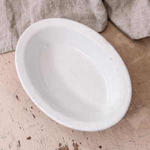 Antique Ironstone Vegetable Dish | Ironstone Dish | Soap Dish | Small Ironstone Serveware Dish | Modern Farmhouse Cottage, Vintage Kitchen