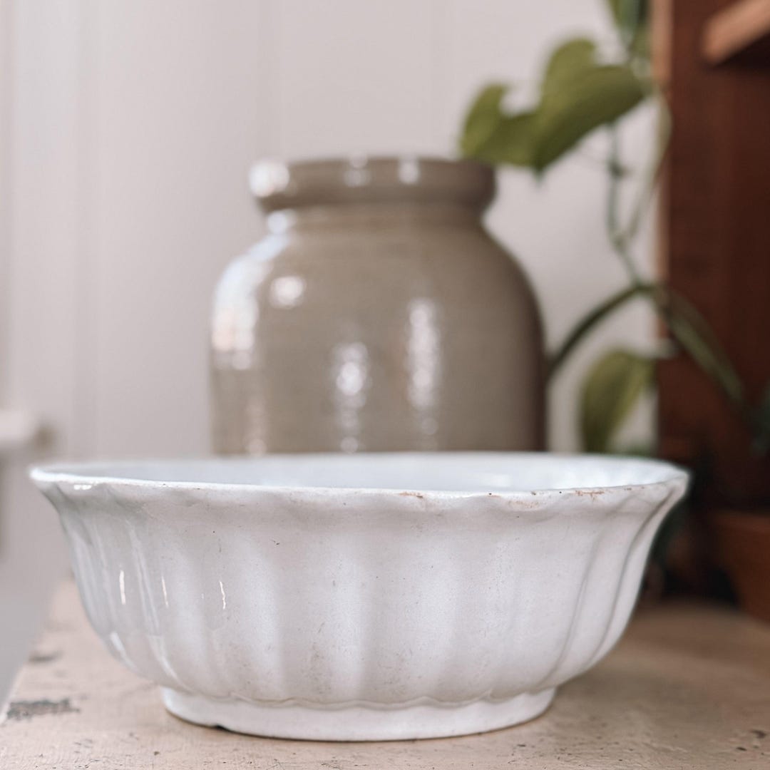 Antique Ironstone Bowl | Antique English Ironstone Lady Finger Bowl ...