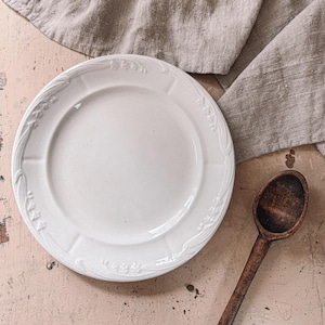 Antique English Ironstone Plate | Antique Crazed Ironstone Dinner Plate | English Ironstone Plate | English Farmhouse, Cottage