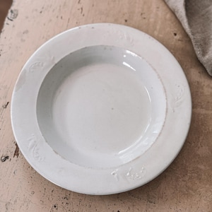 Antique English Ironstone Soup Bowl | Antique Ironstone Bowl | Shallow Bowl | European Farmhouse + Cottage + Traditional Decor