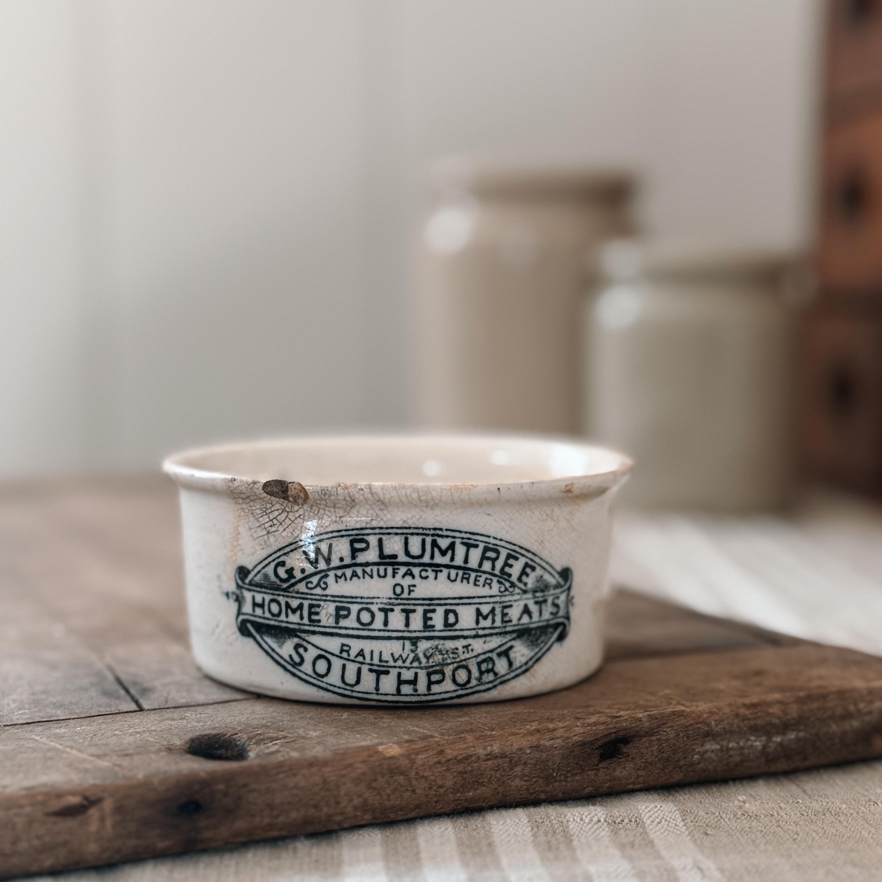 C.W. PLUMTREE ホームポテッドミート容器　アンティーク G W Plumtree Pot - Etsy