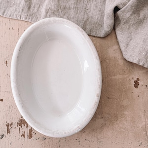 Ironstone Vegetable Dish | Ironstone Dish | Soap Dish | Small Ironstone Serveware Dish | Modern Farmhouse, Cottage core, Vintage Kitchen