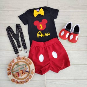 Mickey Mouse custom outfit / Mickey mouse custom shirt / Mickey Mouse birthday outfit / Mickey mouse personalized birthday outfit
