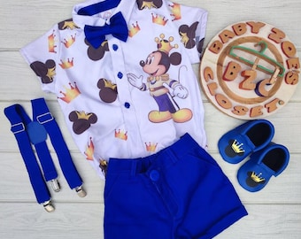 Mickey Mouse custom outfit / Mickey mouse custom shirt / Mickey Mouse birthday outfit / Mickey mouse personalized birthday outfit