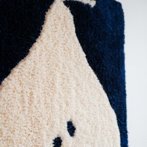Blue Pear in High Contrast; Wall Rug With a Simplified Image of a Pear ...