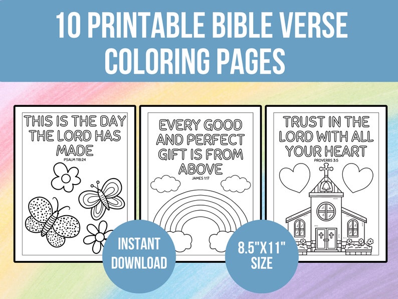 Sunday School Coloring Pages, Preschool Bible Verses, Homeschool & Church Coloring Sheets, Bible Activities, Christian Scripture For Kids image 1